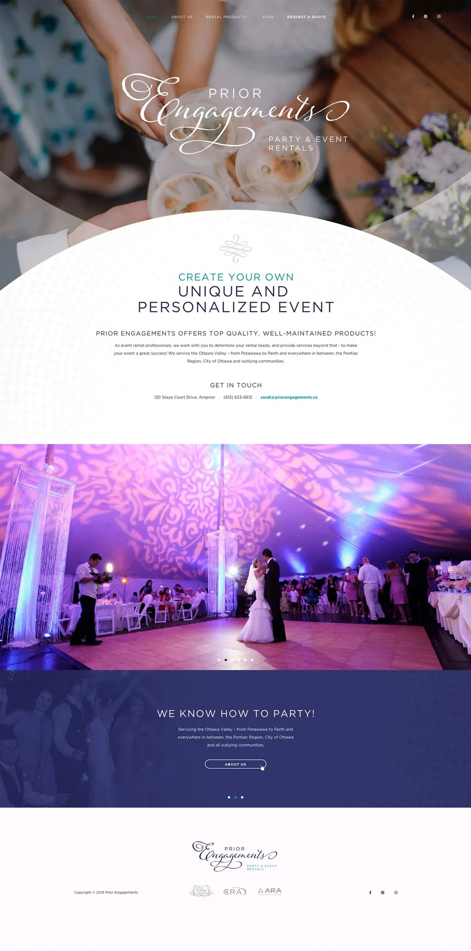 The full homepage