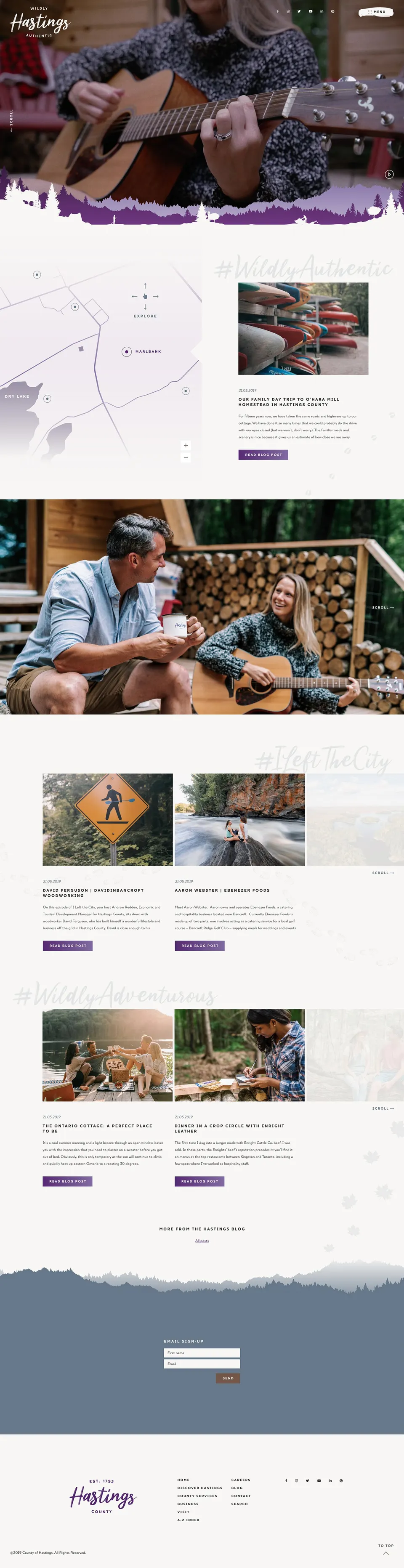 The full homepage
