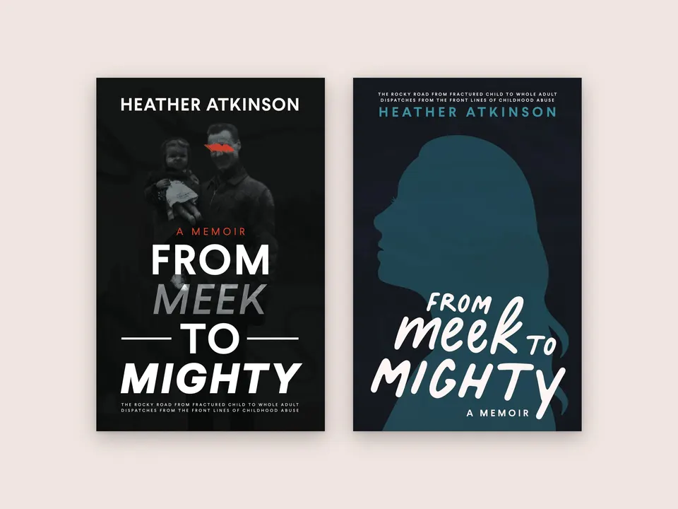 The final cover beside the second cover concept